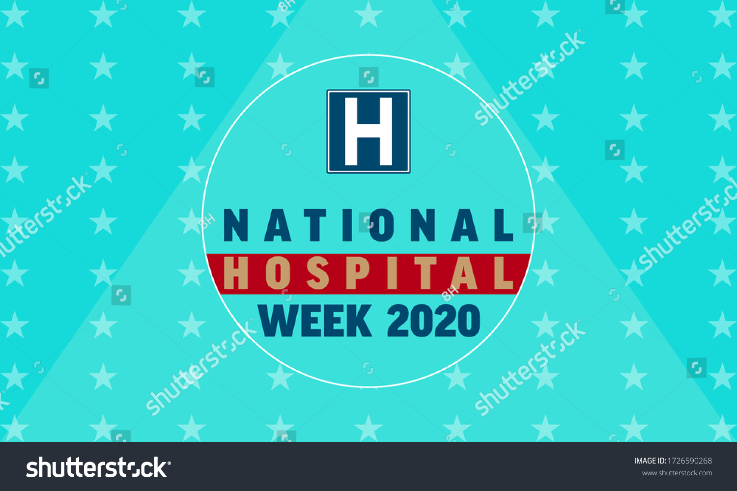 National Hospital Week Background Poster Template Stock Vector (Royalty