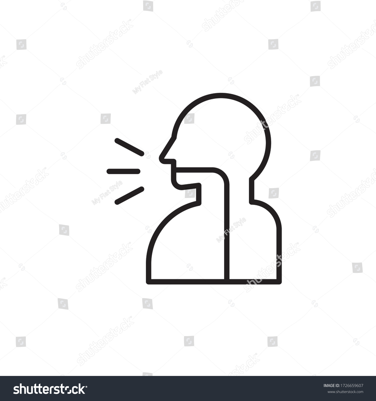 Influenza Icon Outline Vector Illustration Isolated Stock Vector ...