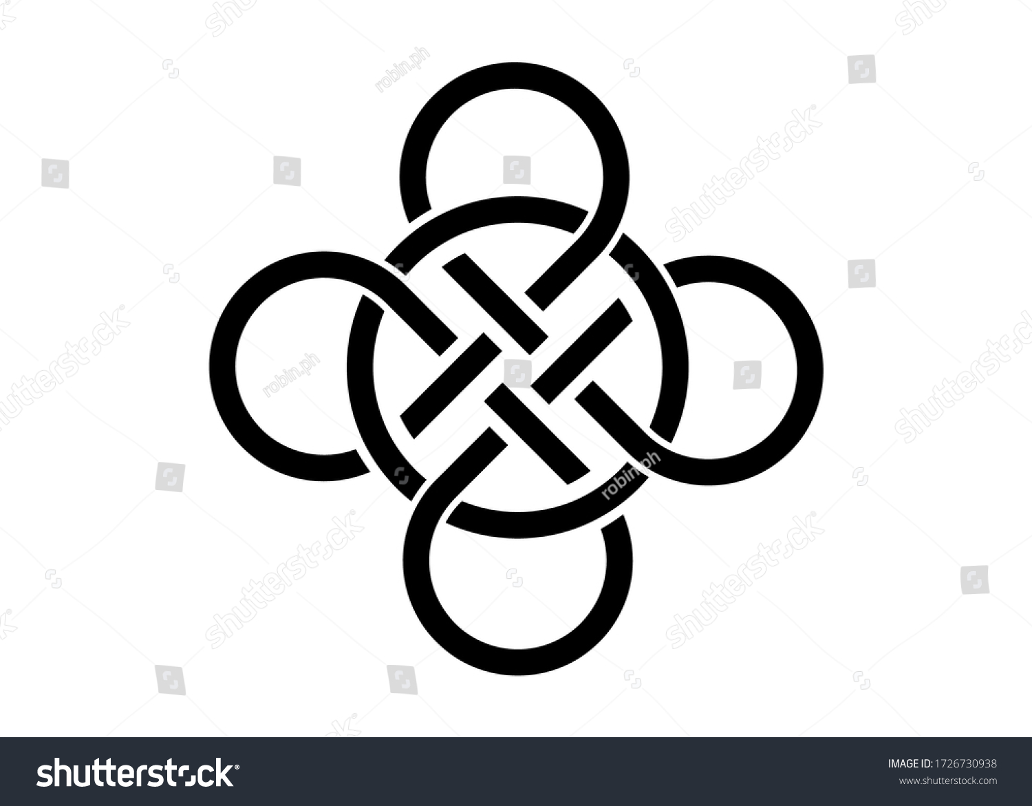 Celtic Knot Interlocked Circles Logo Vector Stock Vector (Royalty Free ...