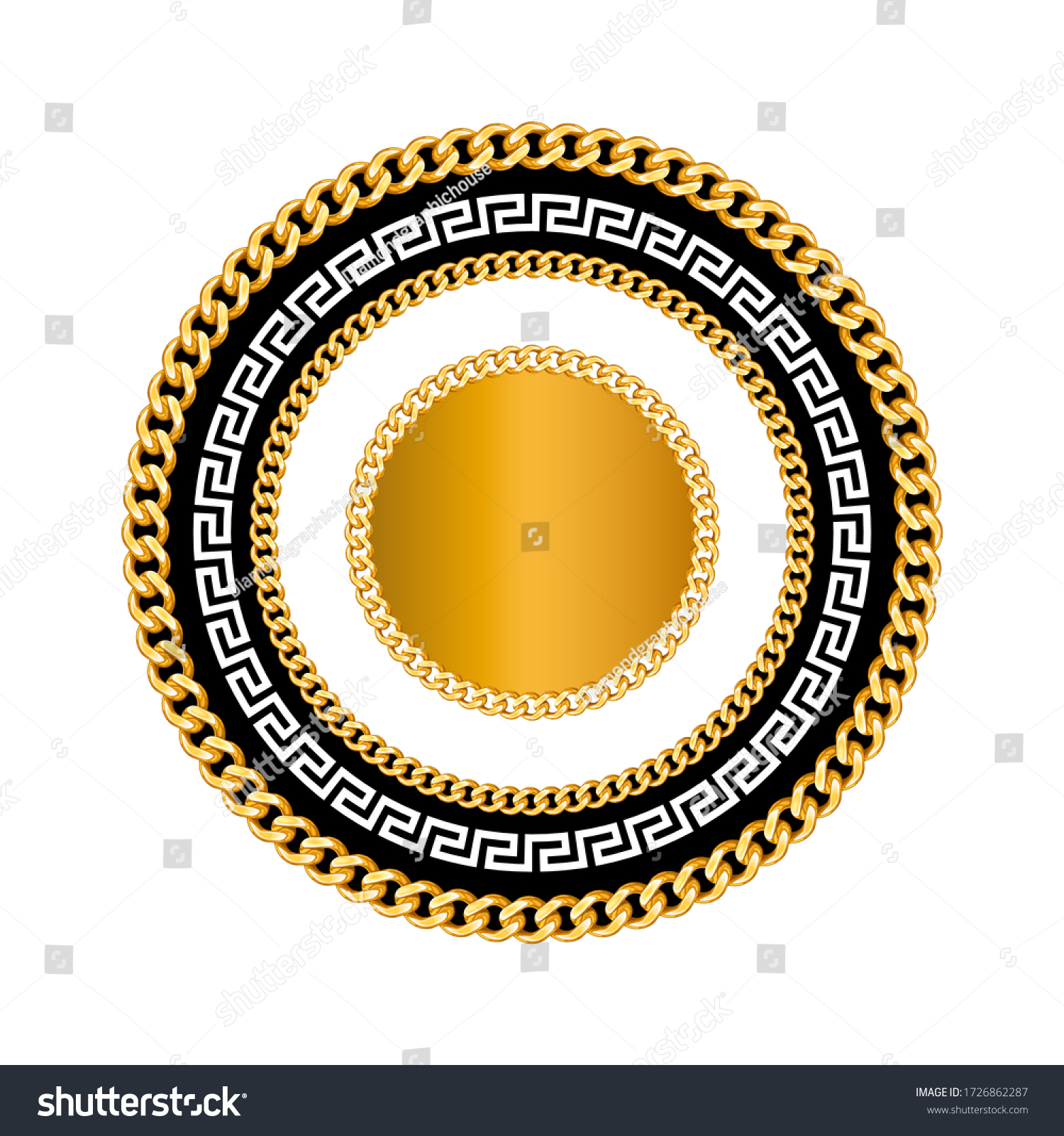 Luxury Decorative Pattern Golden Greek Motif Stock Vector (Royalty Free ...