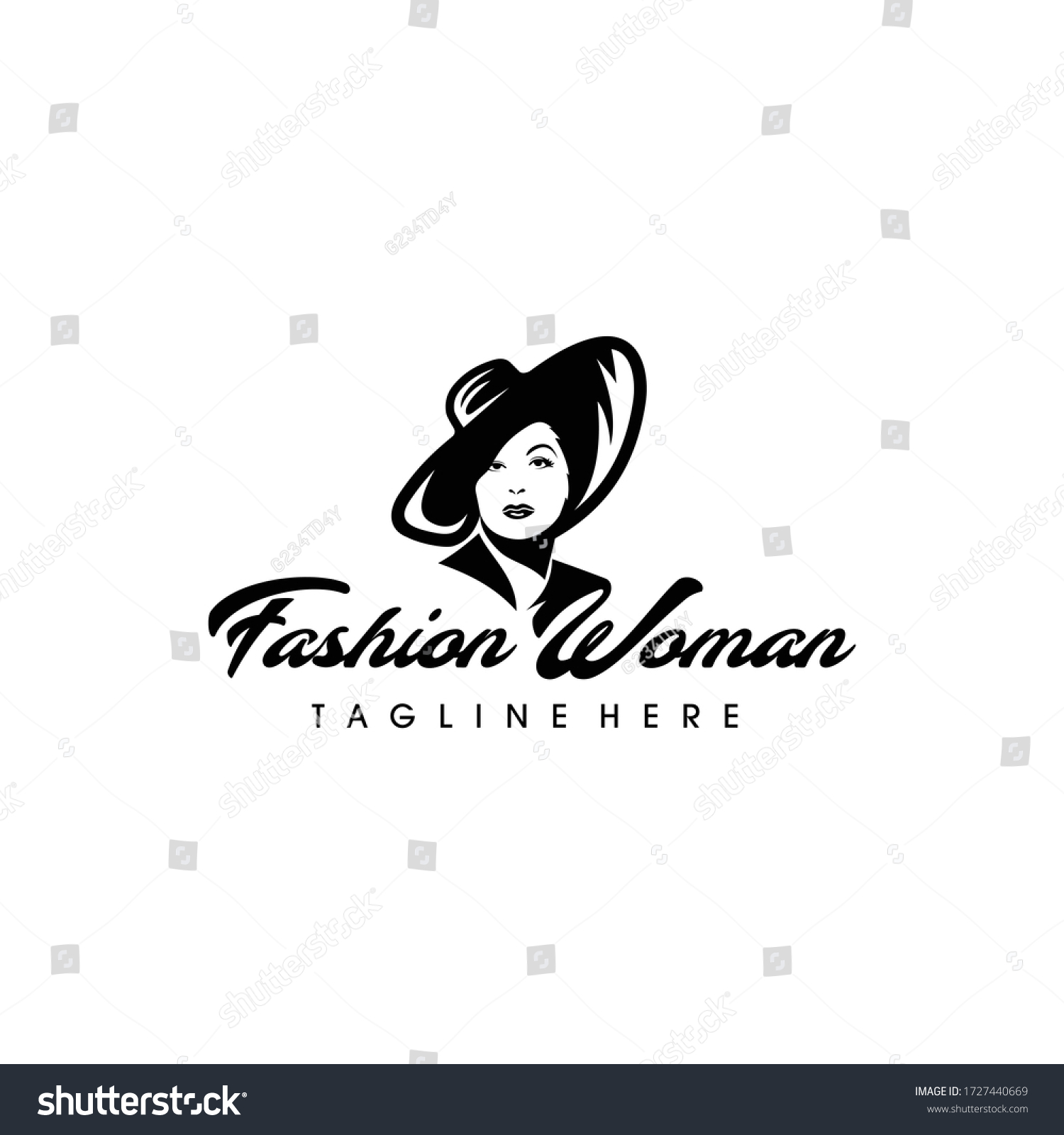 Fashion Logo Design Awesome Fashion Silhoutte Stock Vector (Royalty ...