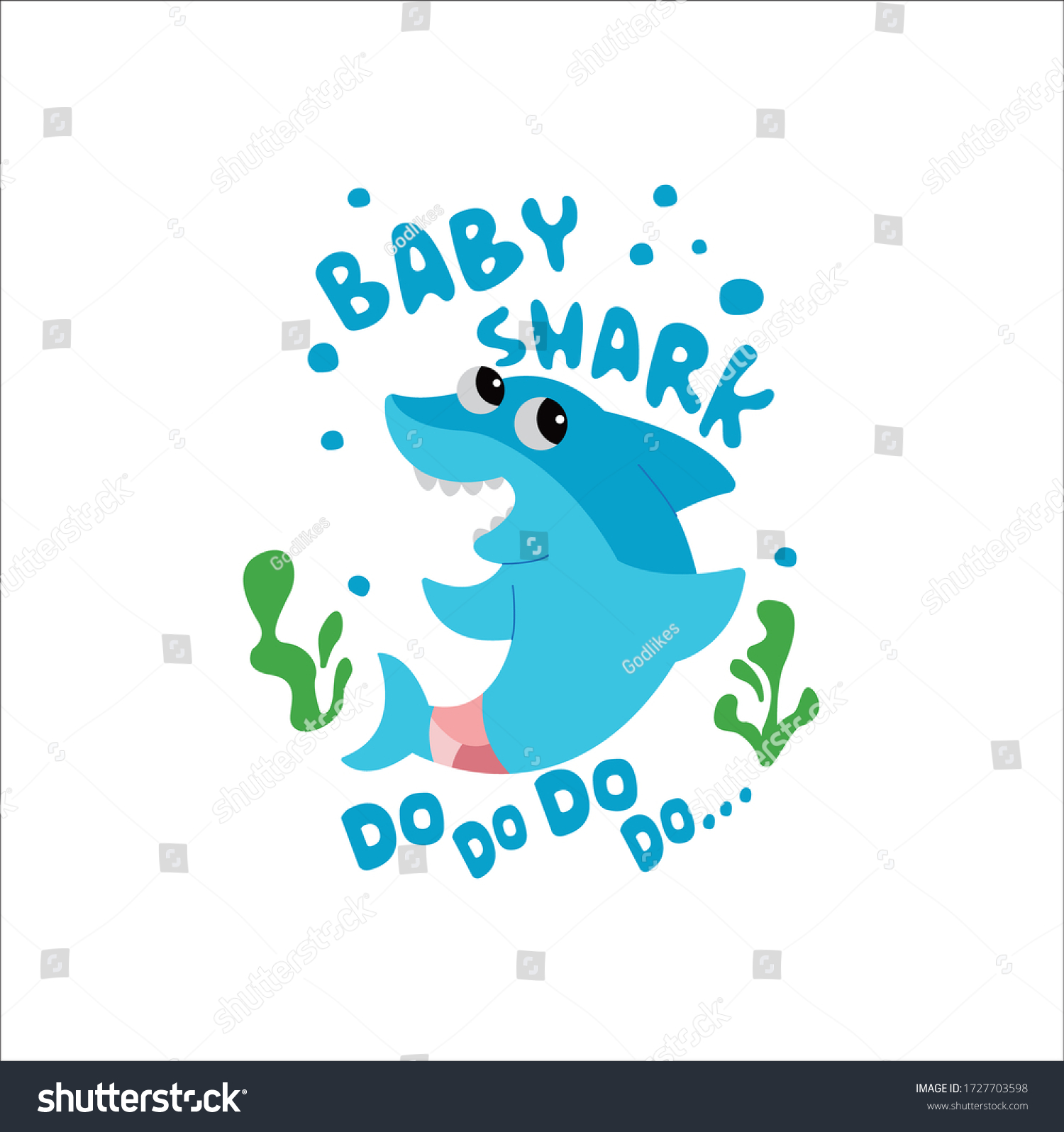 Baby Shark Tshirts Hoodie Tank Gifts Stock Vector (Royalty Free ...