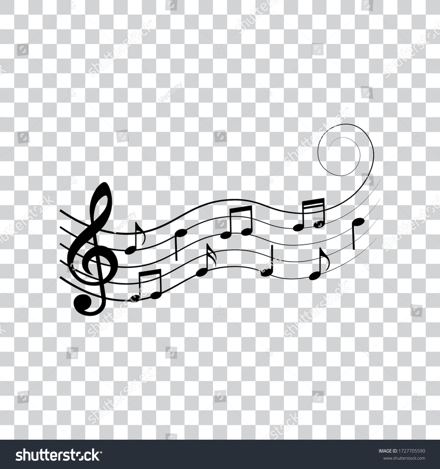 Music Notes Symbols Design Elements Vector Stock Vector (Royalty Free ...