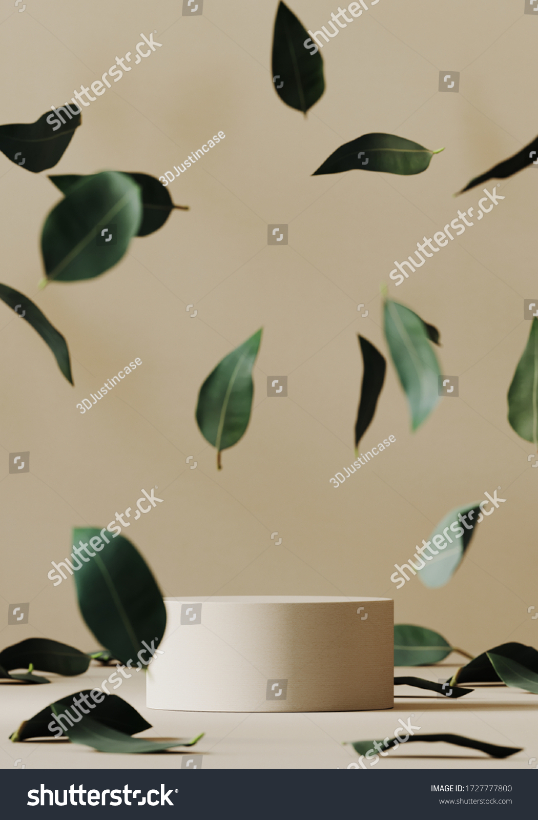 Cosmetic Background Product Presentation Beige Paper Stock Illustration