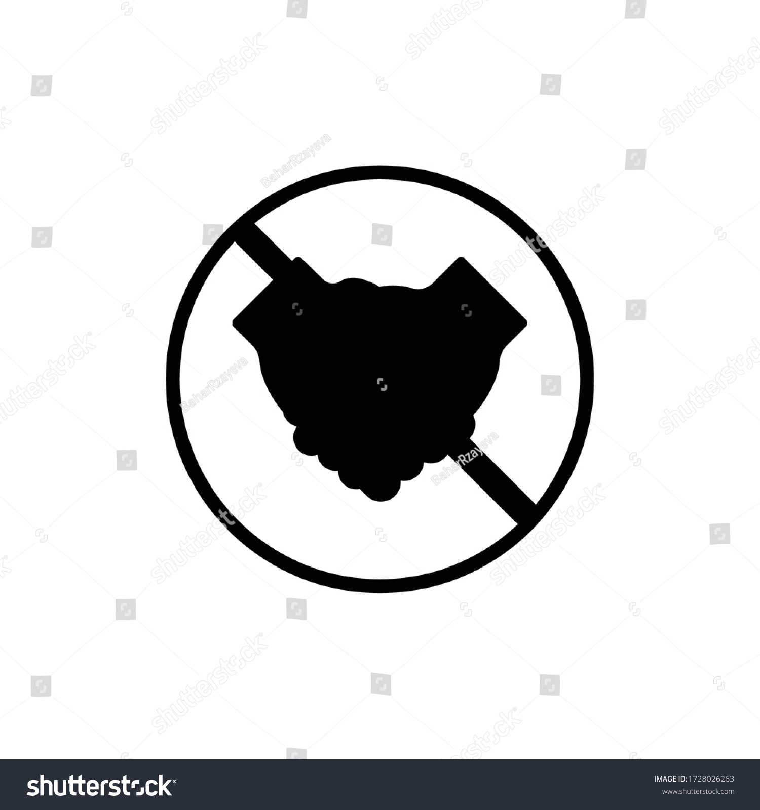 No Shake Hands Vector Icon Illustrationdont Stock Vector (Royalty Free ...