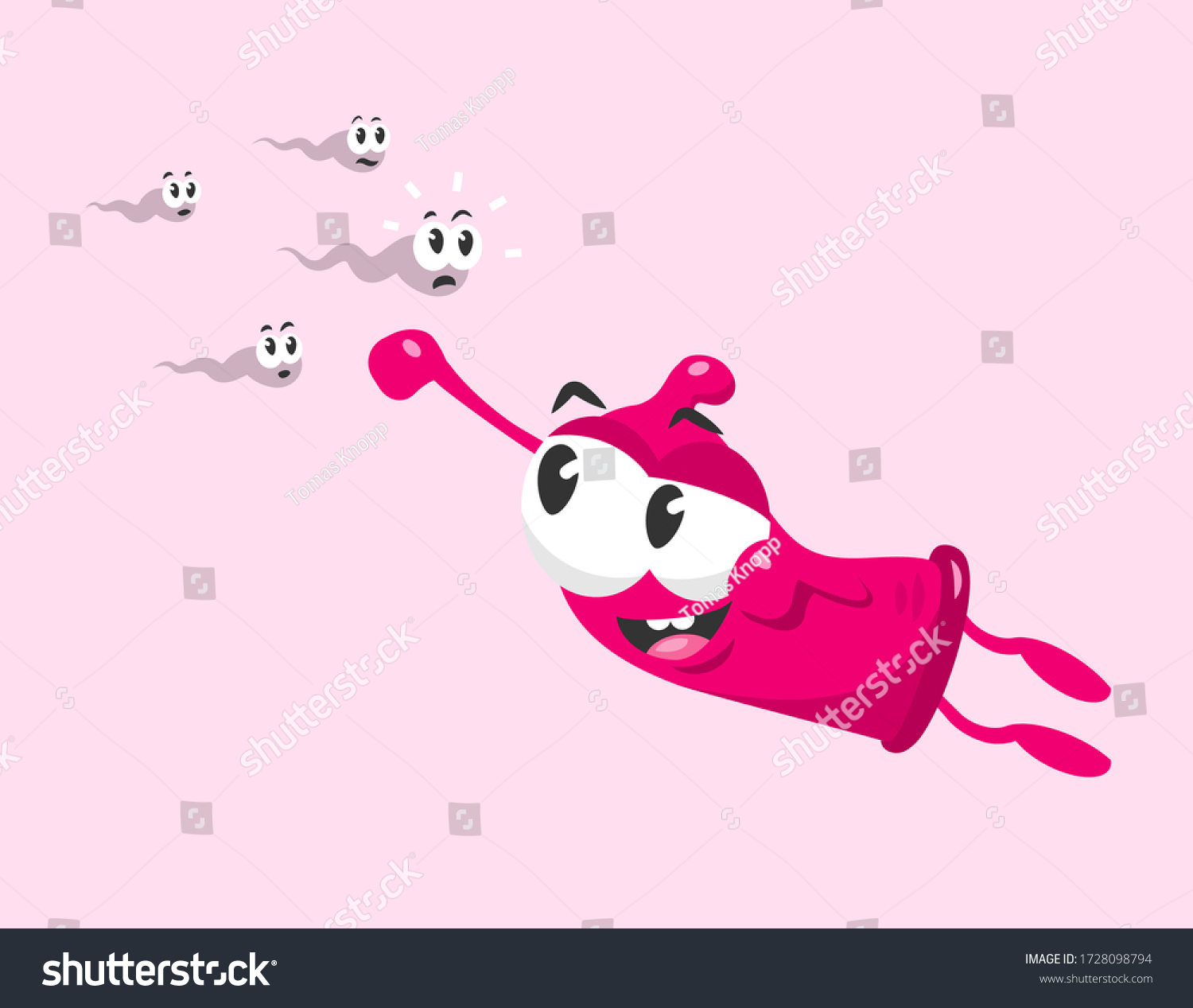 Funny Super Condom Mascot Protects Against Stock Vector Royalty Free