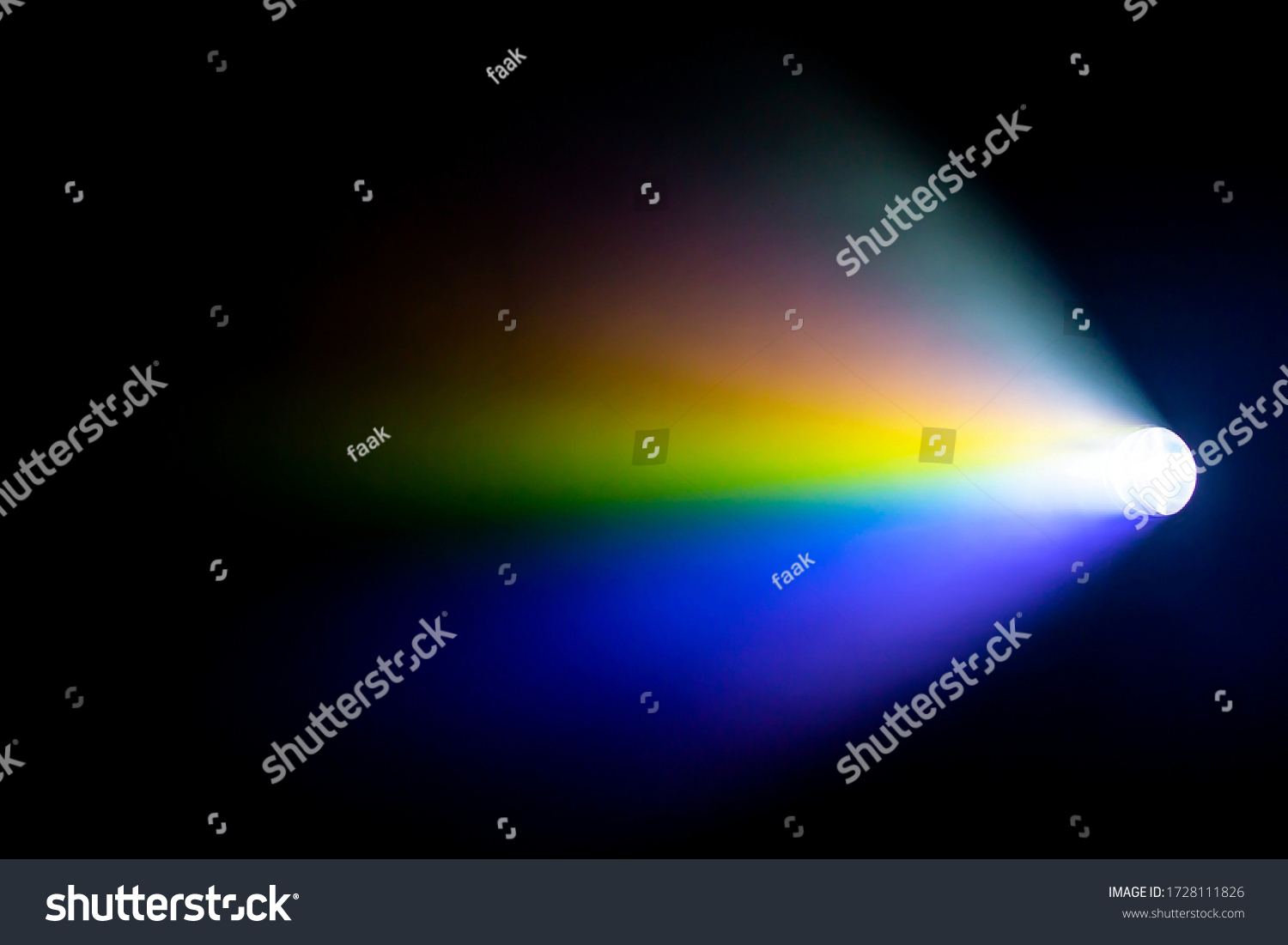 Rainbow Projector Spotlight Light Beam Movie Stock Photo 1728111826 ...