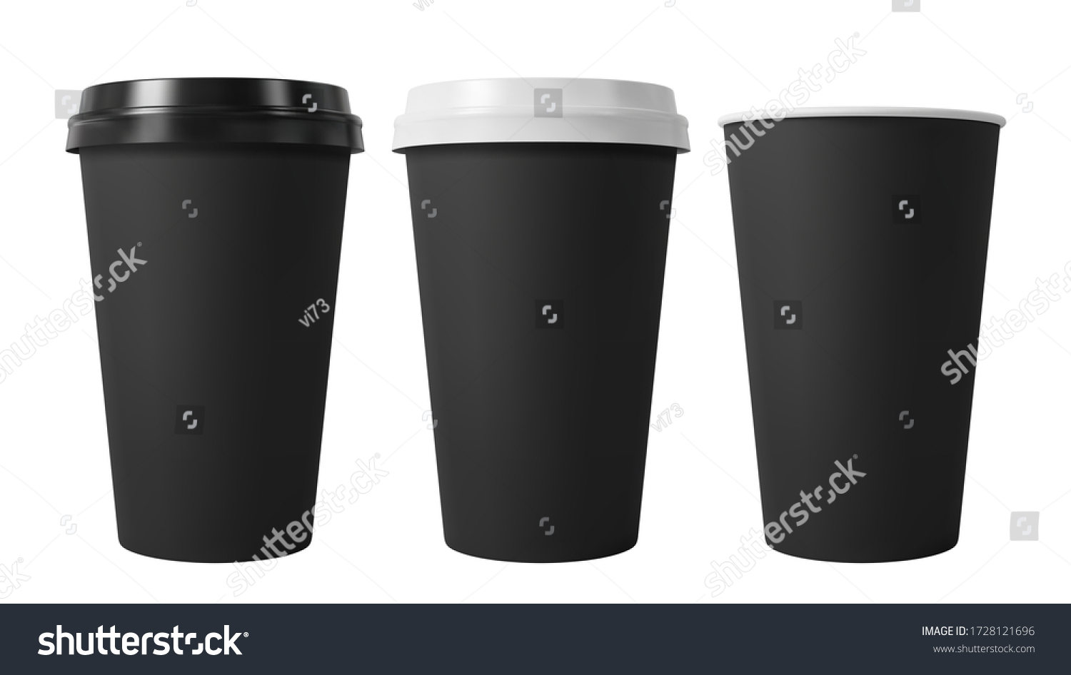 Black Paper Coffee Cups Black White Stock Vector (royalty Free 