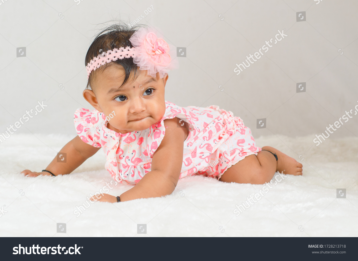 Indian Baby White Background Indian Girl Stock Photo 1728213718 ...