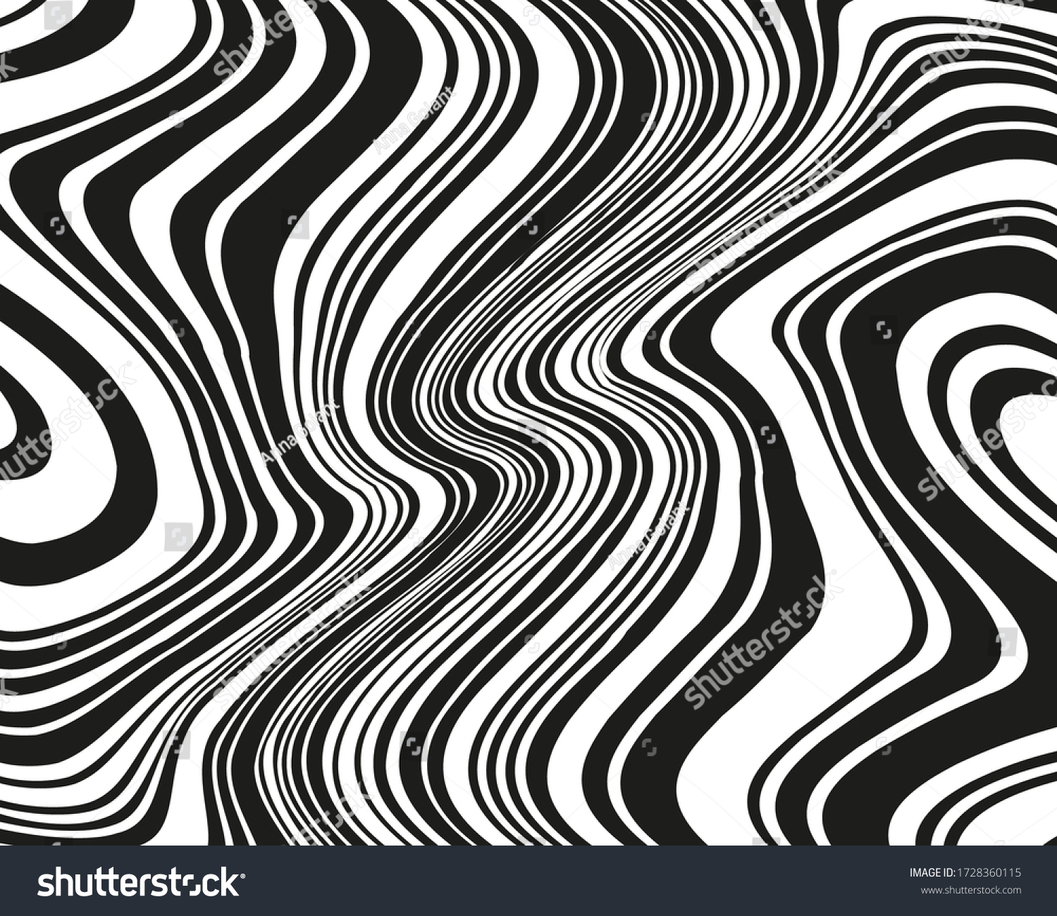 Wave Design Black White Digital Image Stock Vector (Royalty Free ...