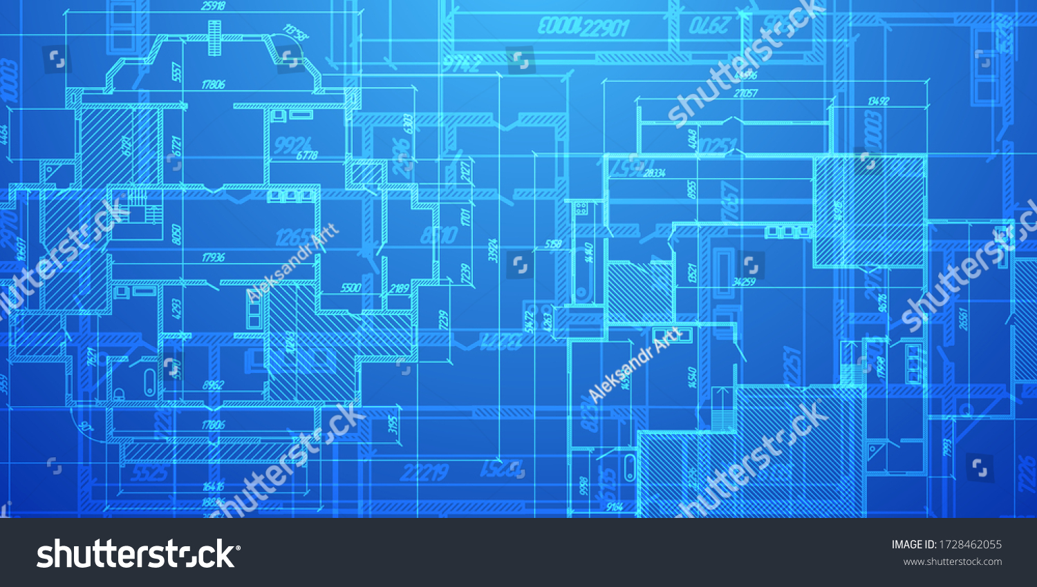 House Plan Project Technical Drawing Backgroundengineering Stock Vector ...