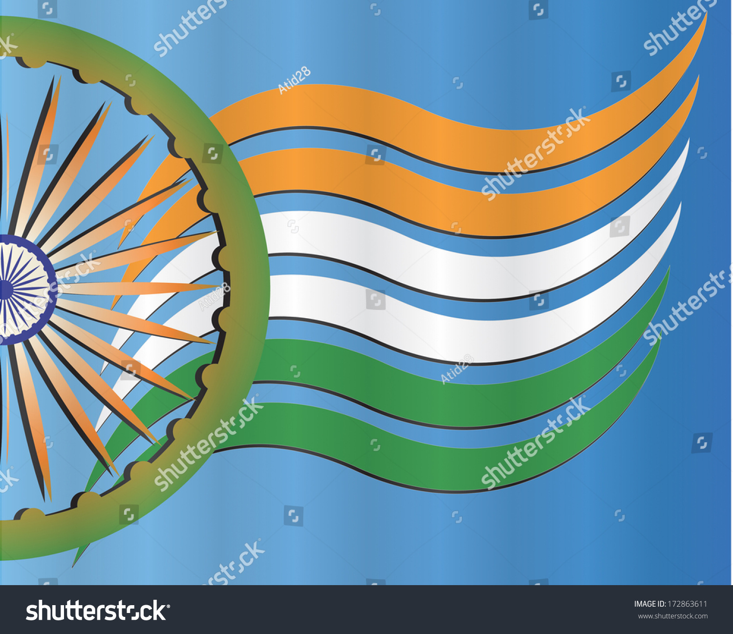 Indian Independence Day Background National Flag Stock Vector (Royalty ...