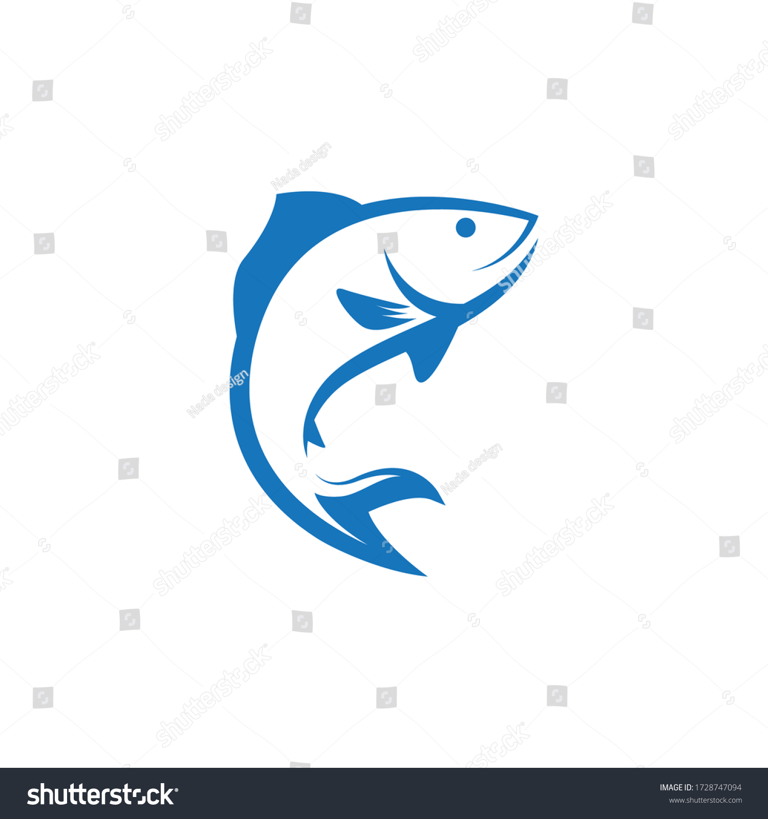 Fish Logo Template Icon Vector Illustration Stock Vector (Royalty Free ...