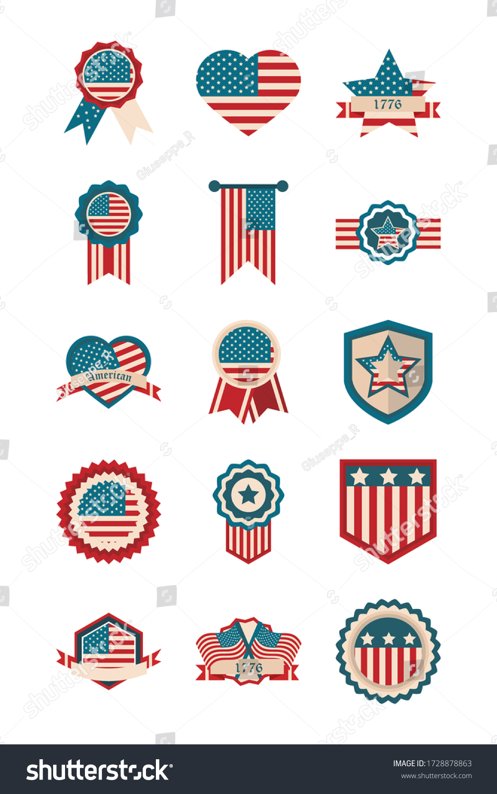 Happy Independence Day American Flag National Stock Vector (Royalty ...