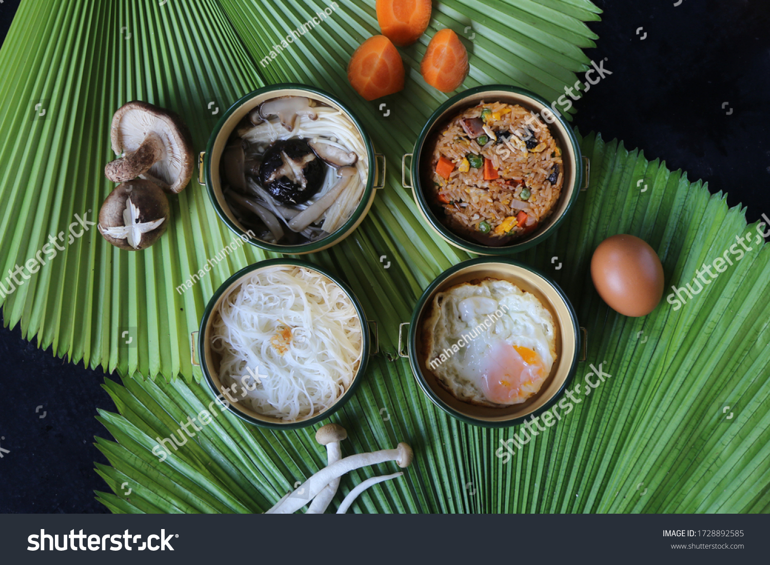 768 Thai Pinto Images Stock Photos Vectors Shutterstock   Stock Photo Light Home Cuisines Fried Rice Mushroom Soup Fried Egg White Noodles Pinto Classic Thai Food 1728892585 