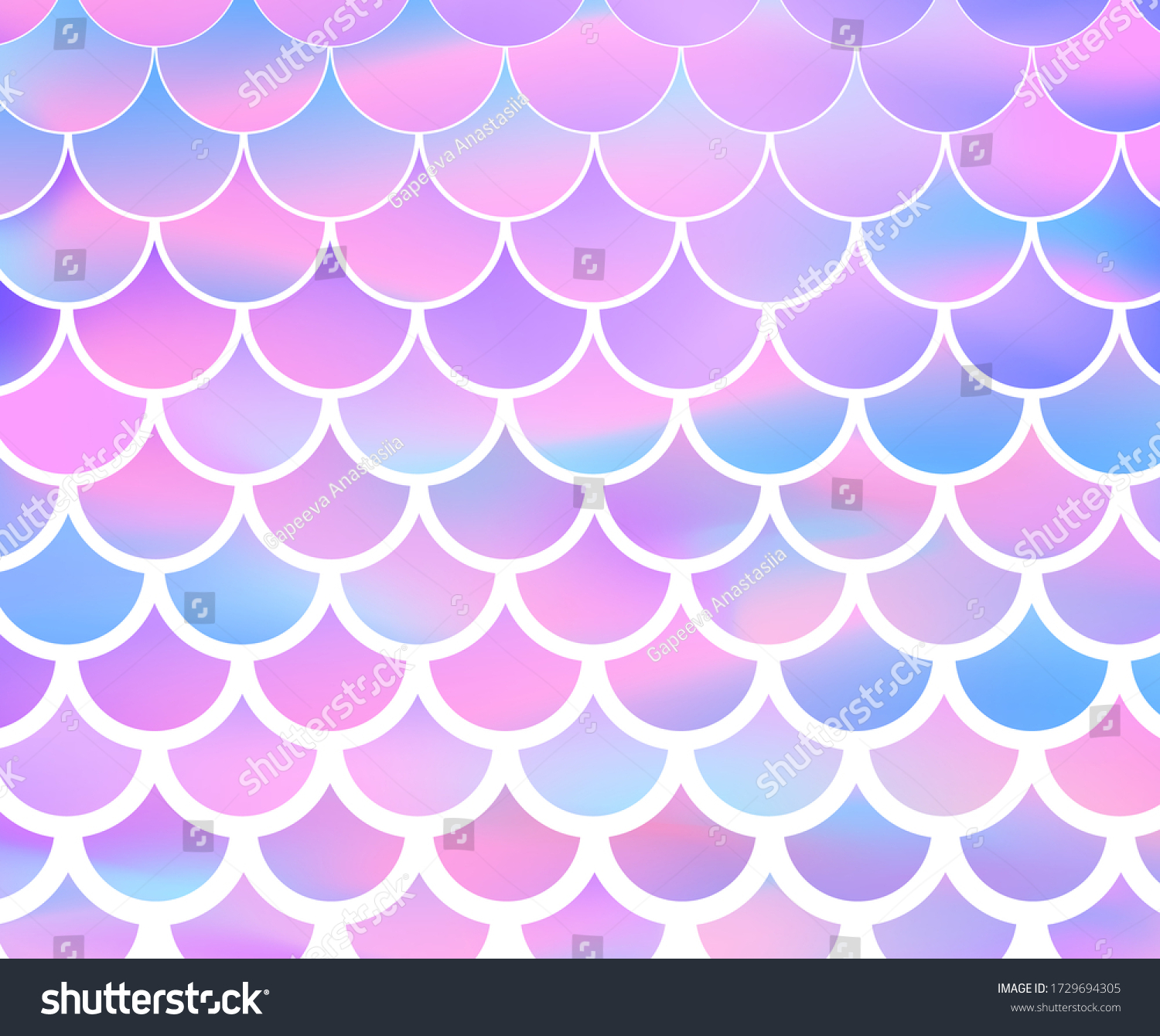 Mermaid Scale Pink Blue Background Vector Stock Vector (Royalty Free ...