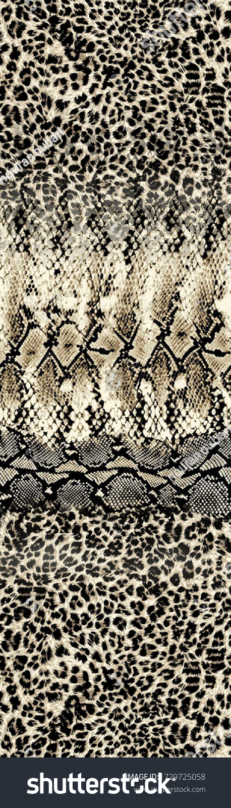 Snake Skin Leopard Background Pattern Stock Illustration 1729725058 ...