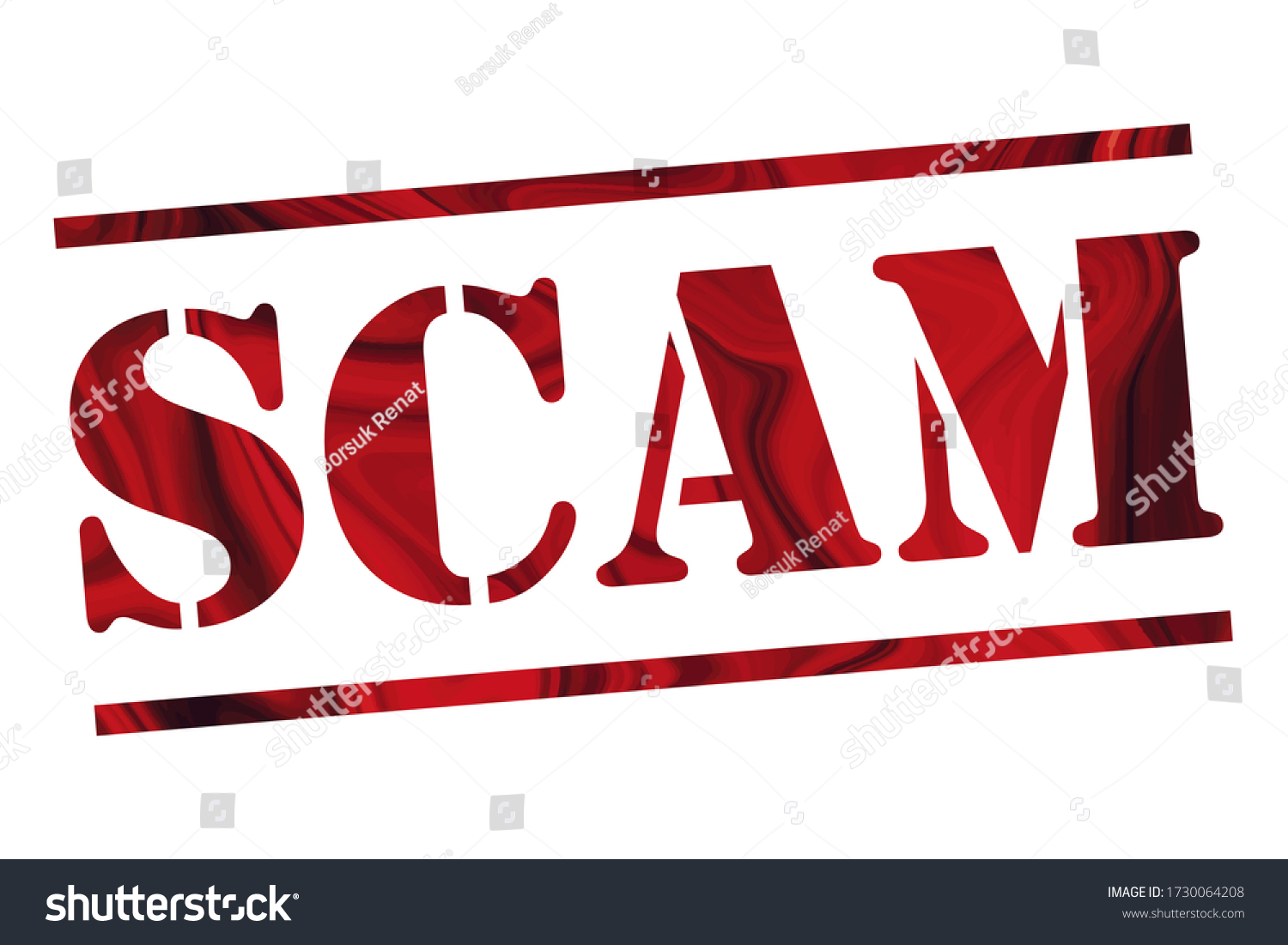 Scam Vector Stamp White Isolated Stock Vector (Royalty Free) 1730064208 ...