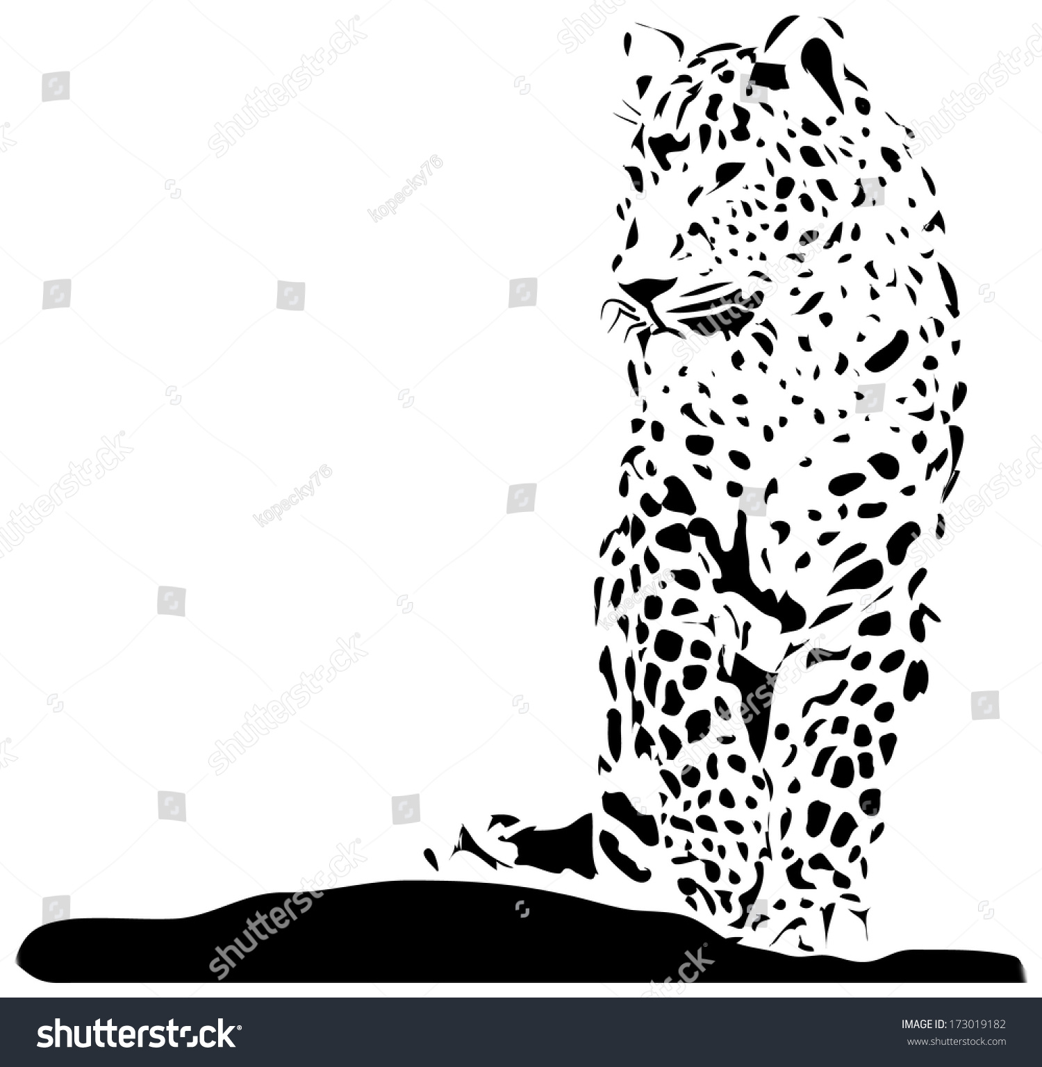 Isolated Black Jaguar On White Background Stock Vector (Royalty Free