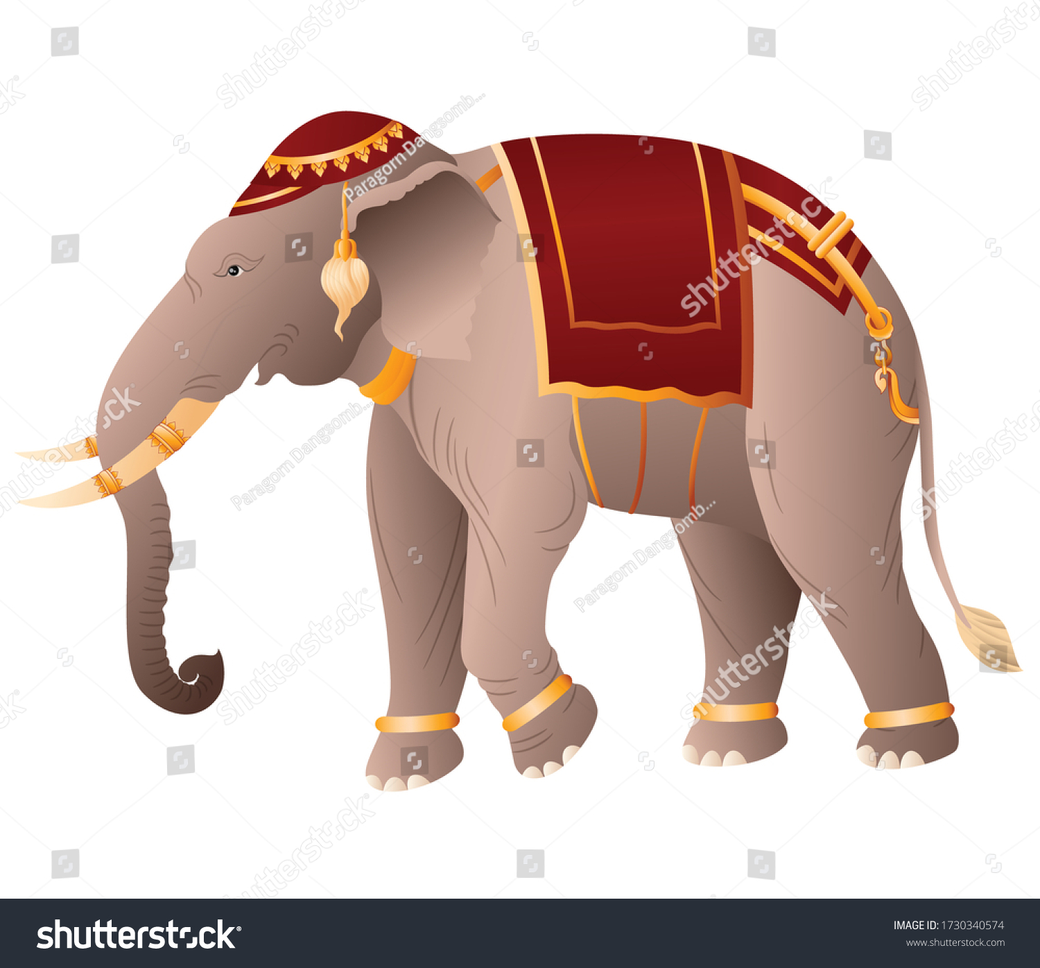 Thai Royal Elephant Art 9596