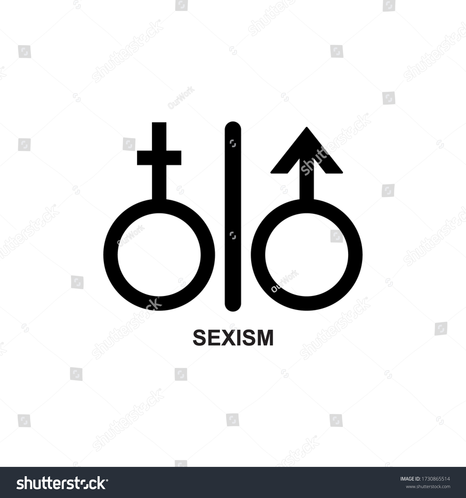 Sexism Icon Discrimination Gender Icon Stock Vector Royalty Free 1730865514 Shutterstock 1261