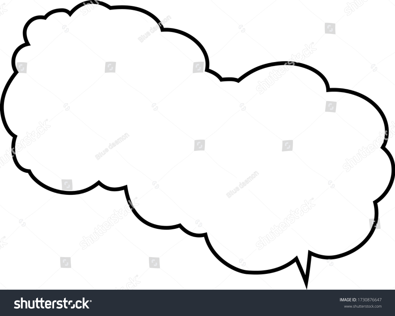 This Illustration Cute Cartoon Cloud Speech Stock Vector Royalty Free 1730876647 Shutterstock 2869