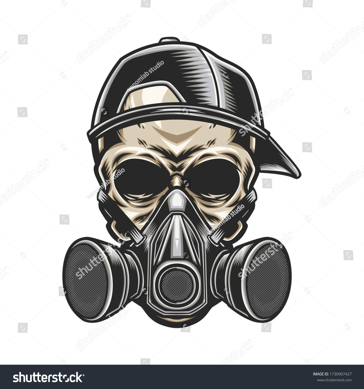 Skull Gas Mask Vector Stock Vector (Royalty Free) 1730907427 | Shutterstock