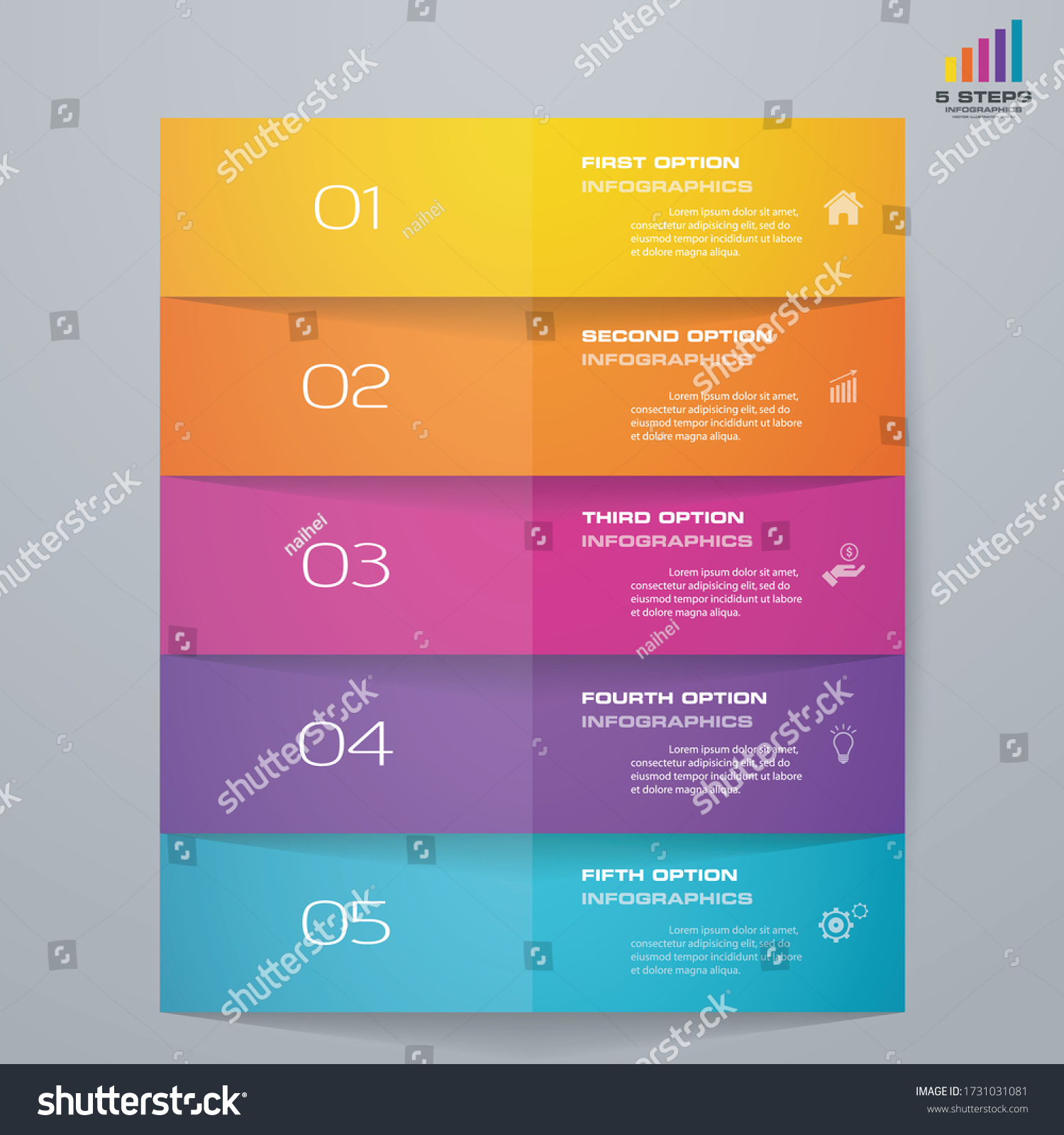 7 Steps Process Chart Infographics Element Stock Vect 1851