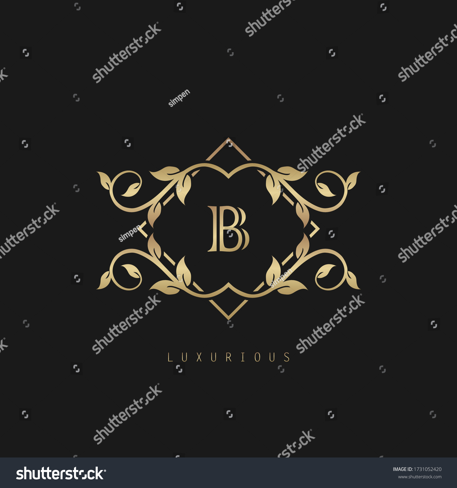 Classic Vintage Letter B 로고. Vector 스톡 벡터(로열티 프리) 1731052420 | Shutterstock