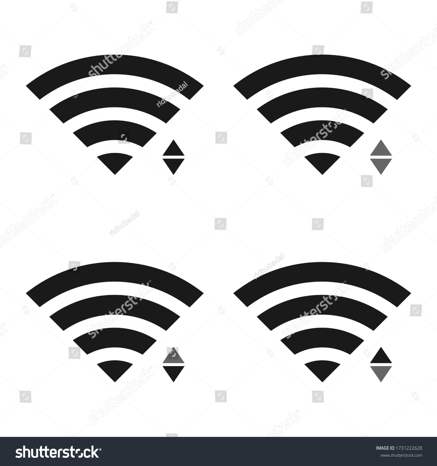 Collection Wireless Wifi Icons Template Vector Stock Vector (Royalty ...