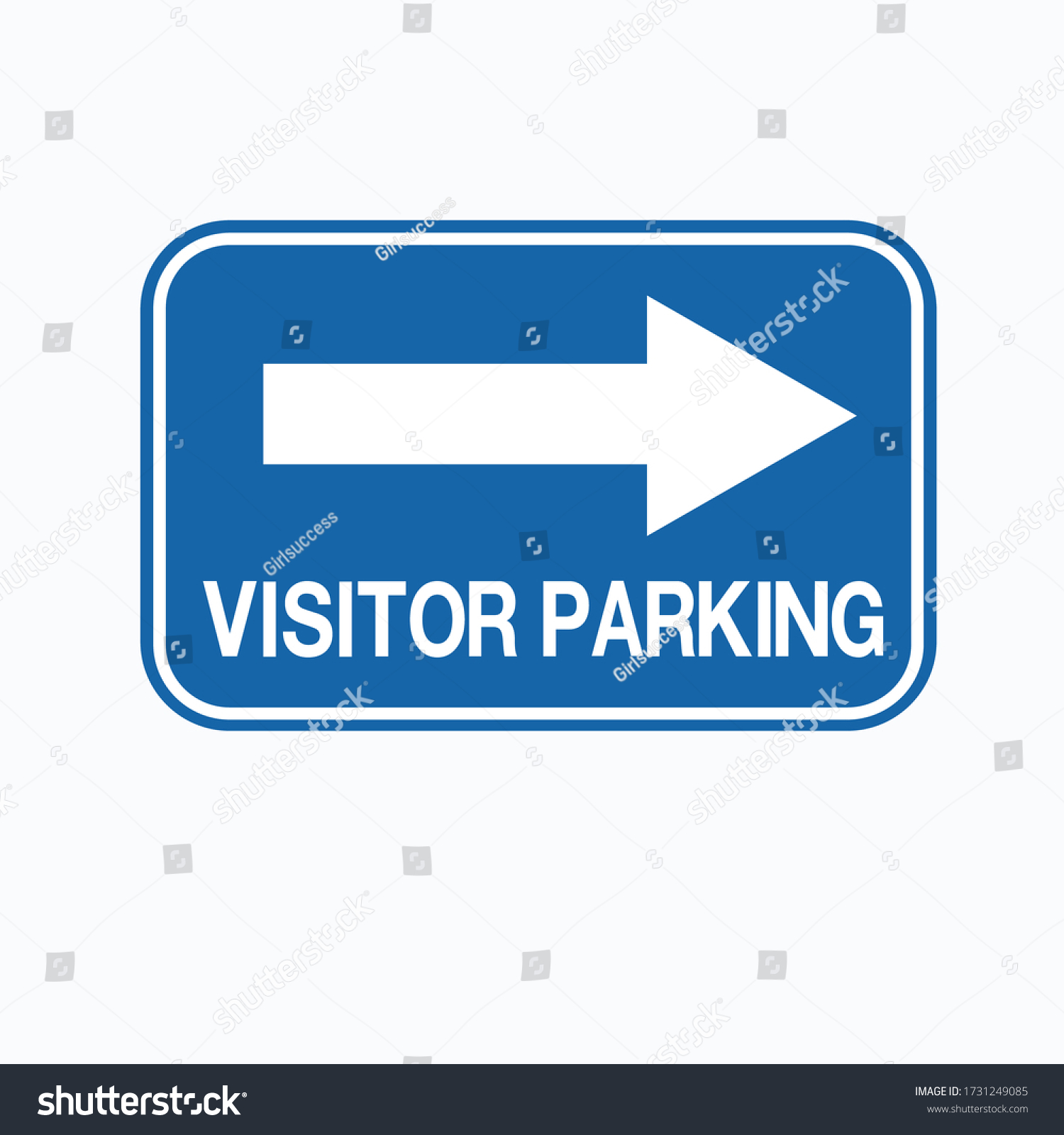 Car Parking Sign Car Area Ramp Stock Vector (Royalty Free) 1731249085 ...