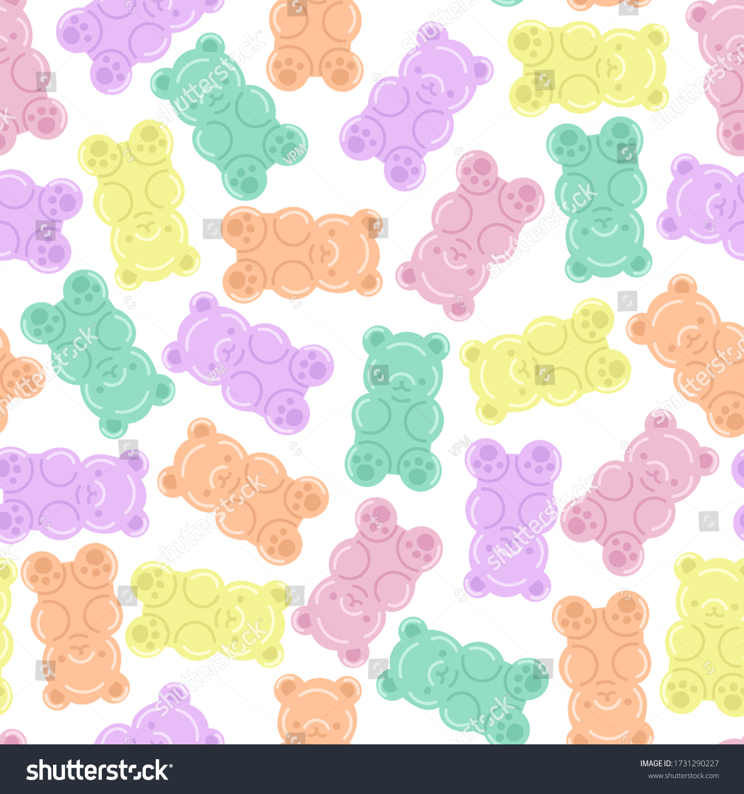 Cute Colourful Hand Drawn Gummy Bear Stock Vector (Royalty Free ...