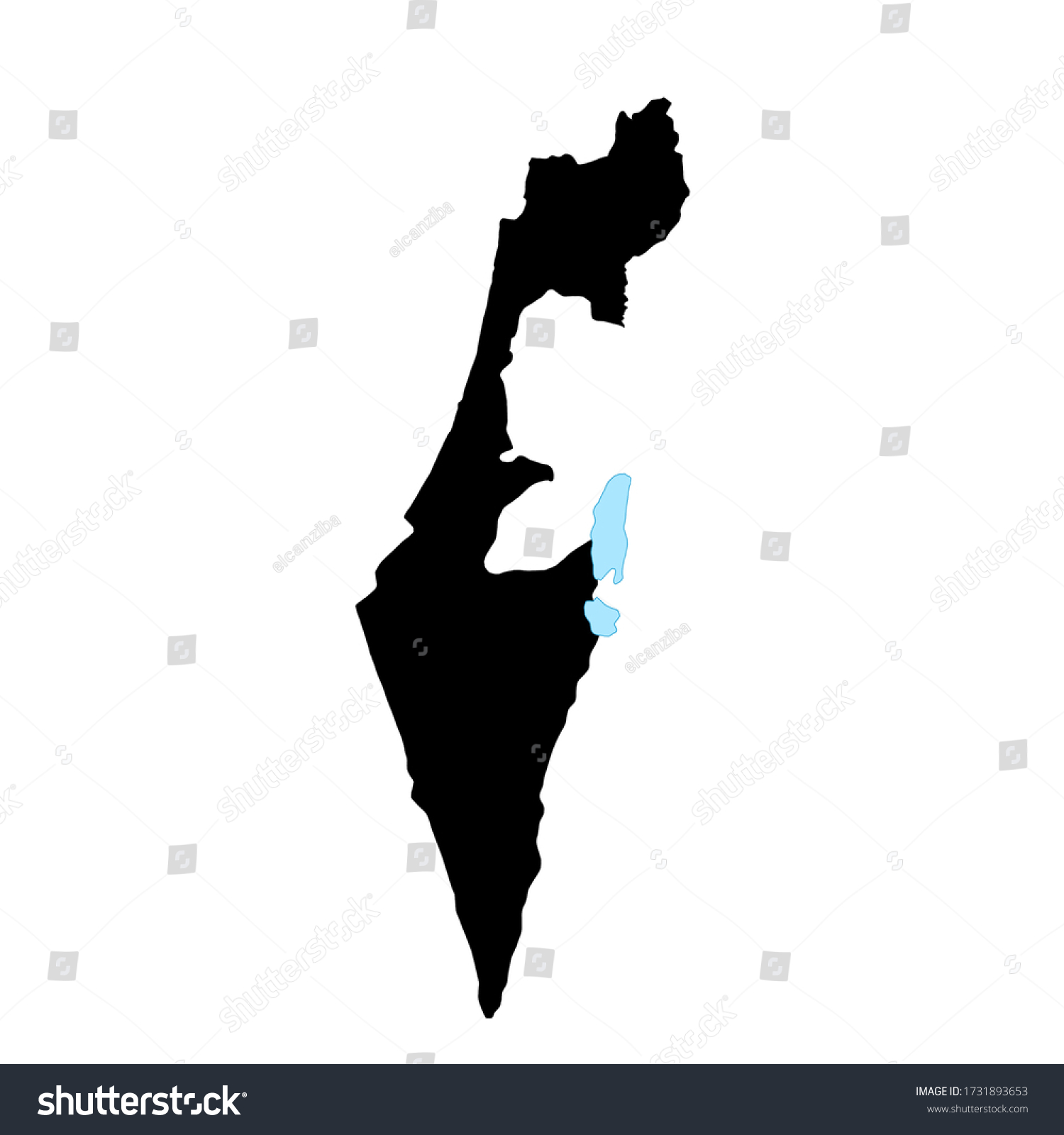 Israel Political Map Made 100 Handdrawn Stock Illustration 1731893653 ...