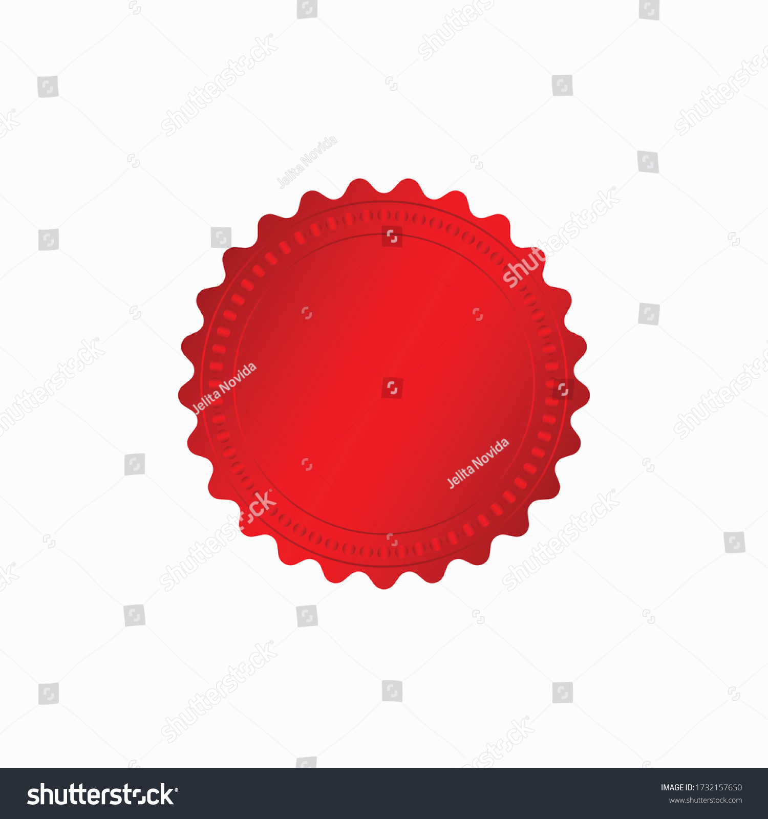 Round Red Badge Isolated On White Stock Vector (Royalty Free ...