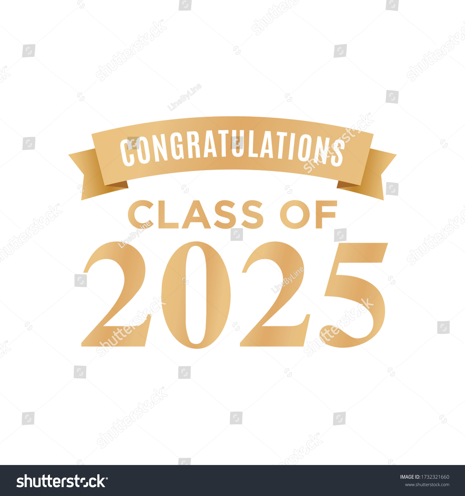 Congratulations Class 2025 Class 2025 High Stock Vector (Royalty Free