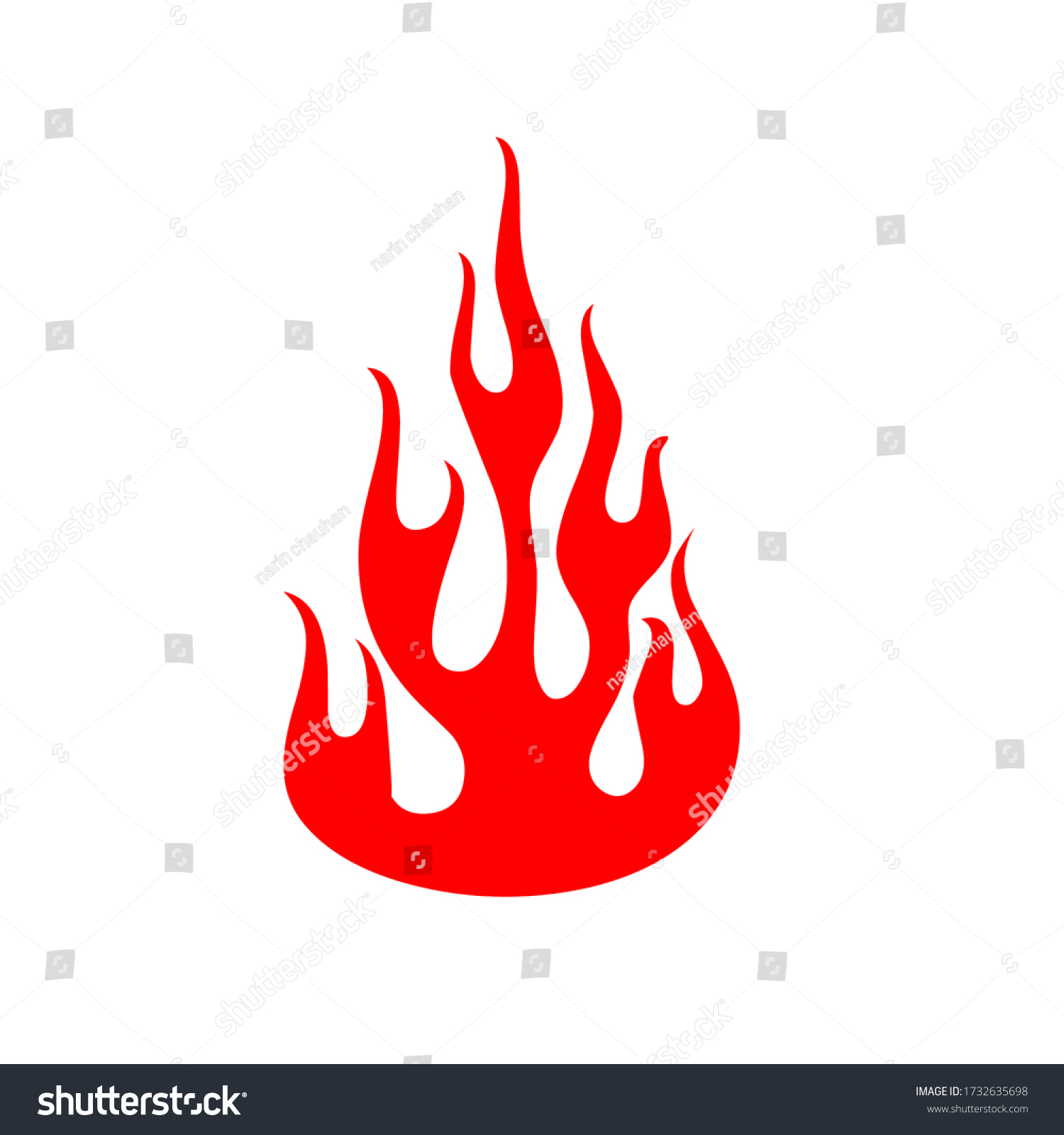 Illustration Fire Against White Background Stock Illustration ...