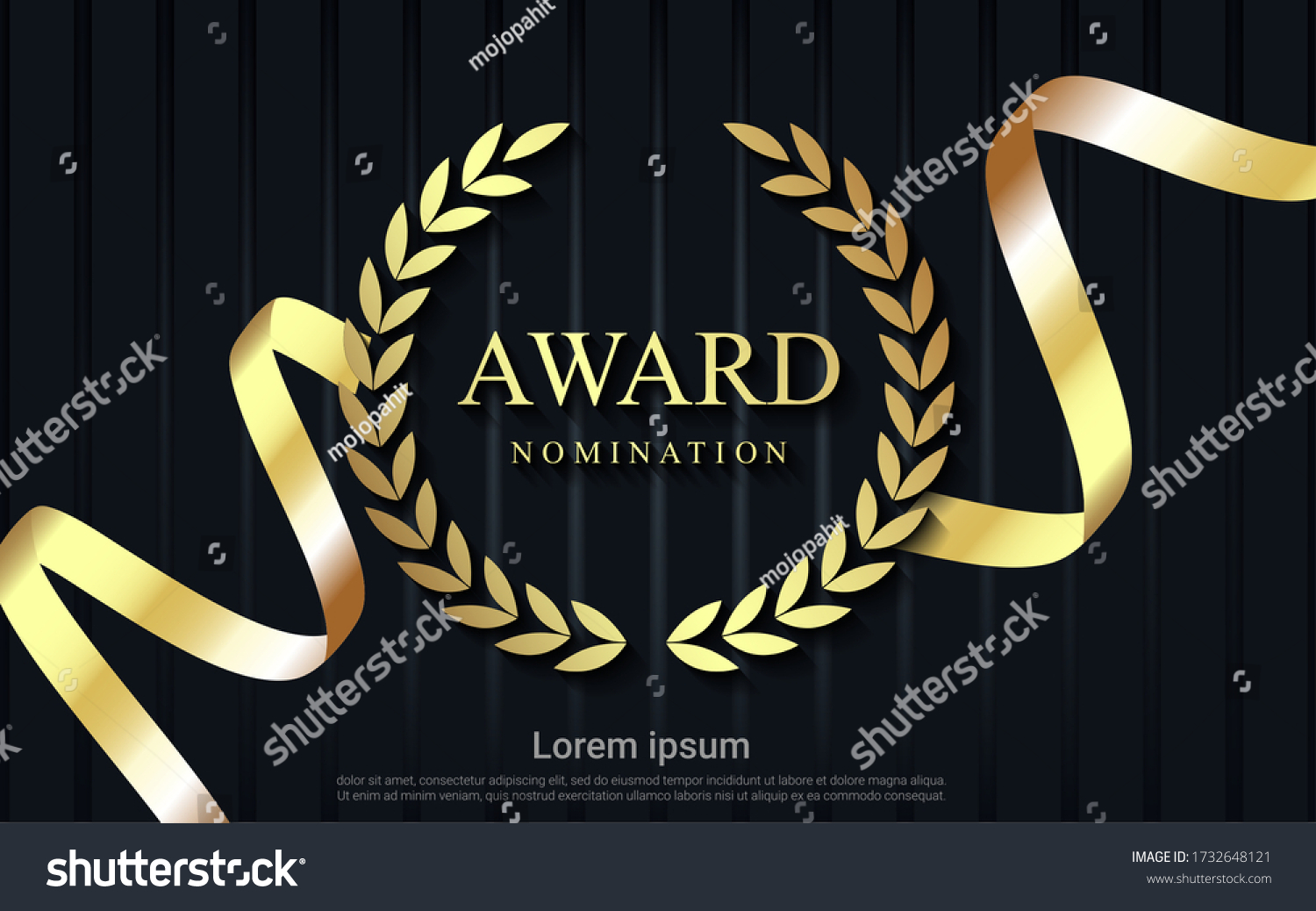 Award Nomination Background Ribbon Vector Eps10 Stock Vector (Royalty ...