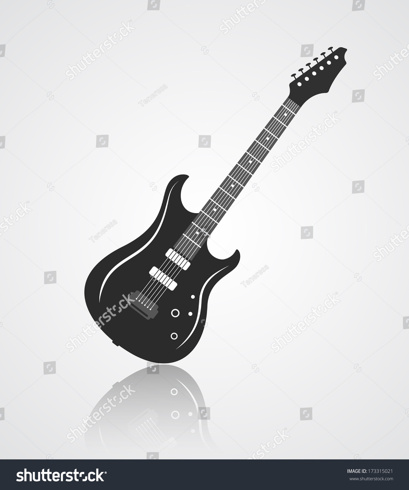 Electric Guitar Icon Stock Vector (Royalty Free) 173315021 | Shutterstock