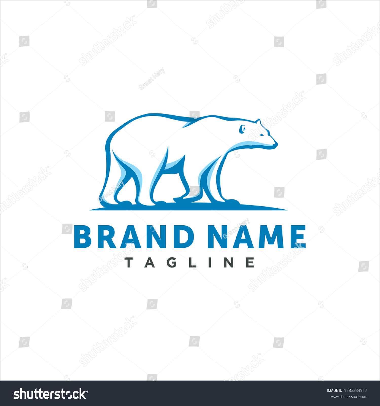 Polar Bear Logo Design Vector Image Stock Vector (Royalty Free ...