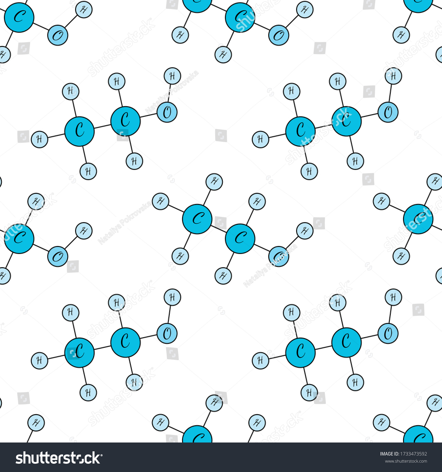 Semless Pattern C2h5oh Medical Chemical Formula Stock Vector (Royalty ...