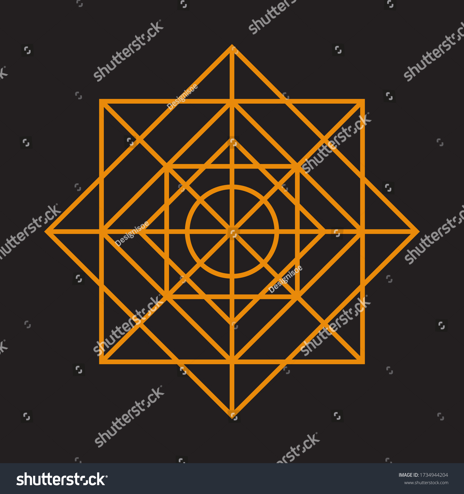 Abstract Sacred Geometry Background Stock Vector (Royalty Free ...