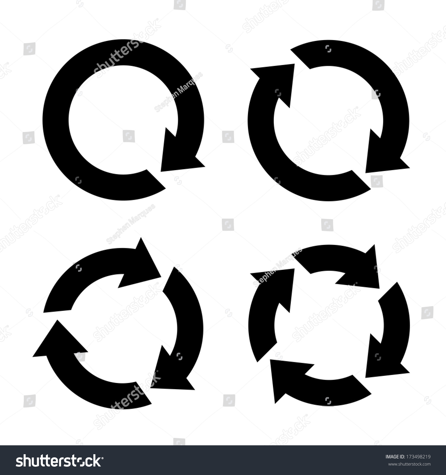 Four Arrow Icon Vector Set Stock Vector Royalty Free 173498219 Shutterstock 2183