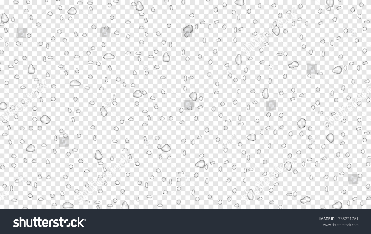 Water Rain Drops On Transparent Background Stock Vector Royalty Free Shutterstock