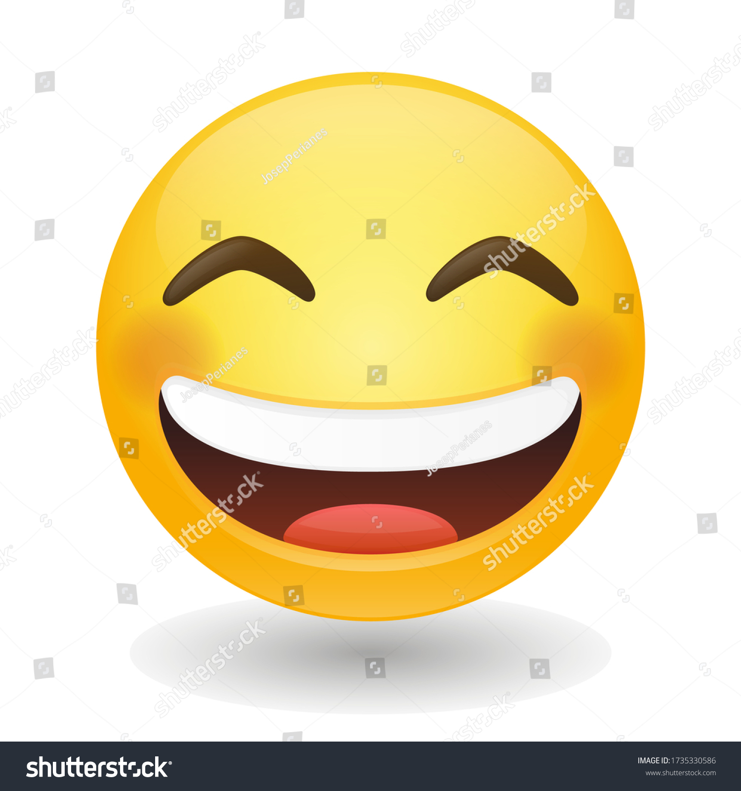 Grinning Emoji Vector Art Illustration Design Stock Vector (Royalty ...