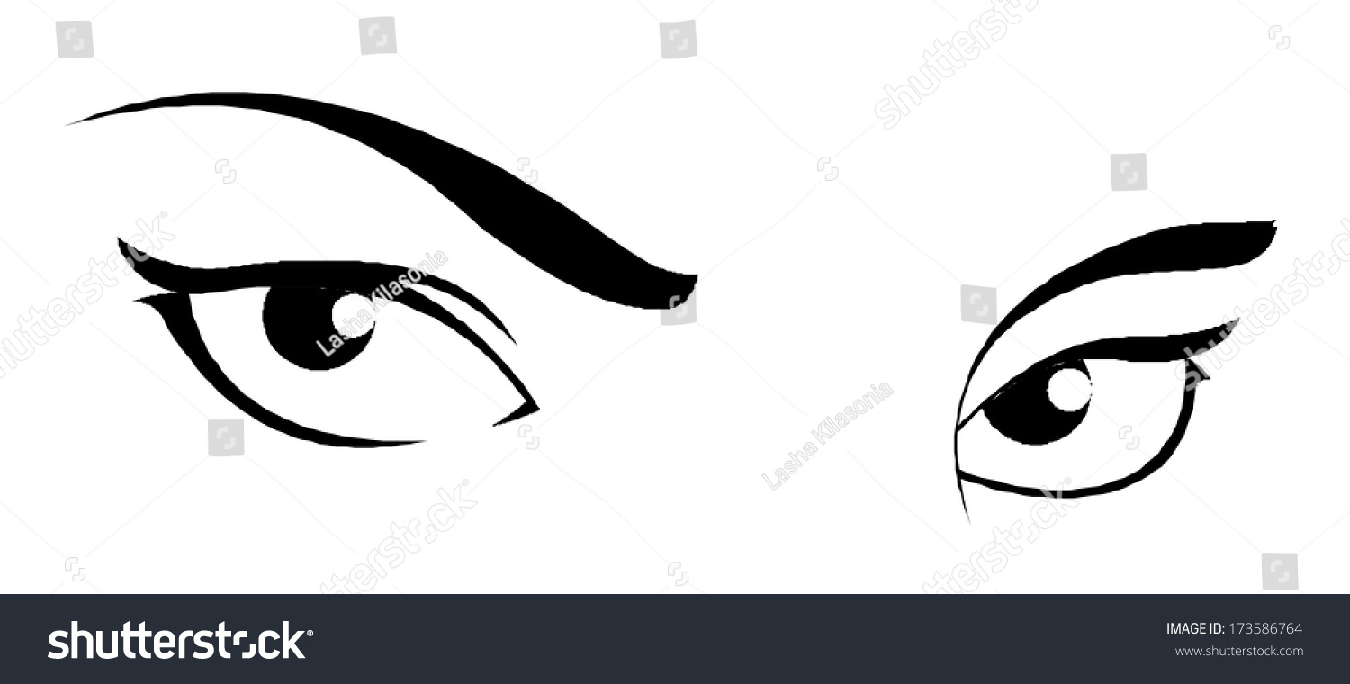 Женские глаза трафарет