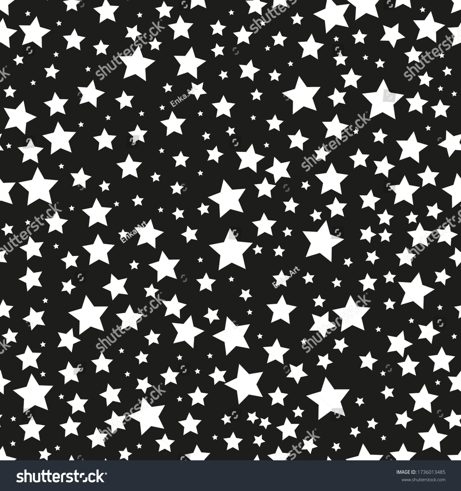 Seamless Pattern Random Stars Dark Sky Stock Vector (Royalty Free ...