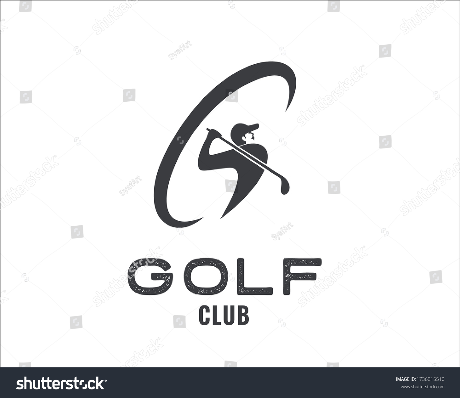 G Initial Abstract Player Golf Logo Stock Vector (Royalty Free ...