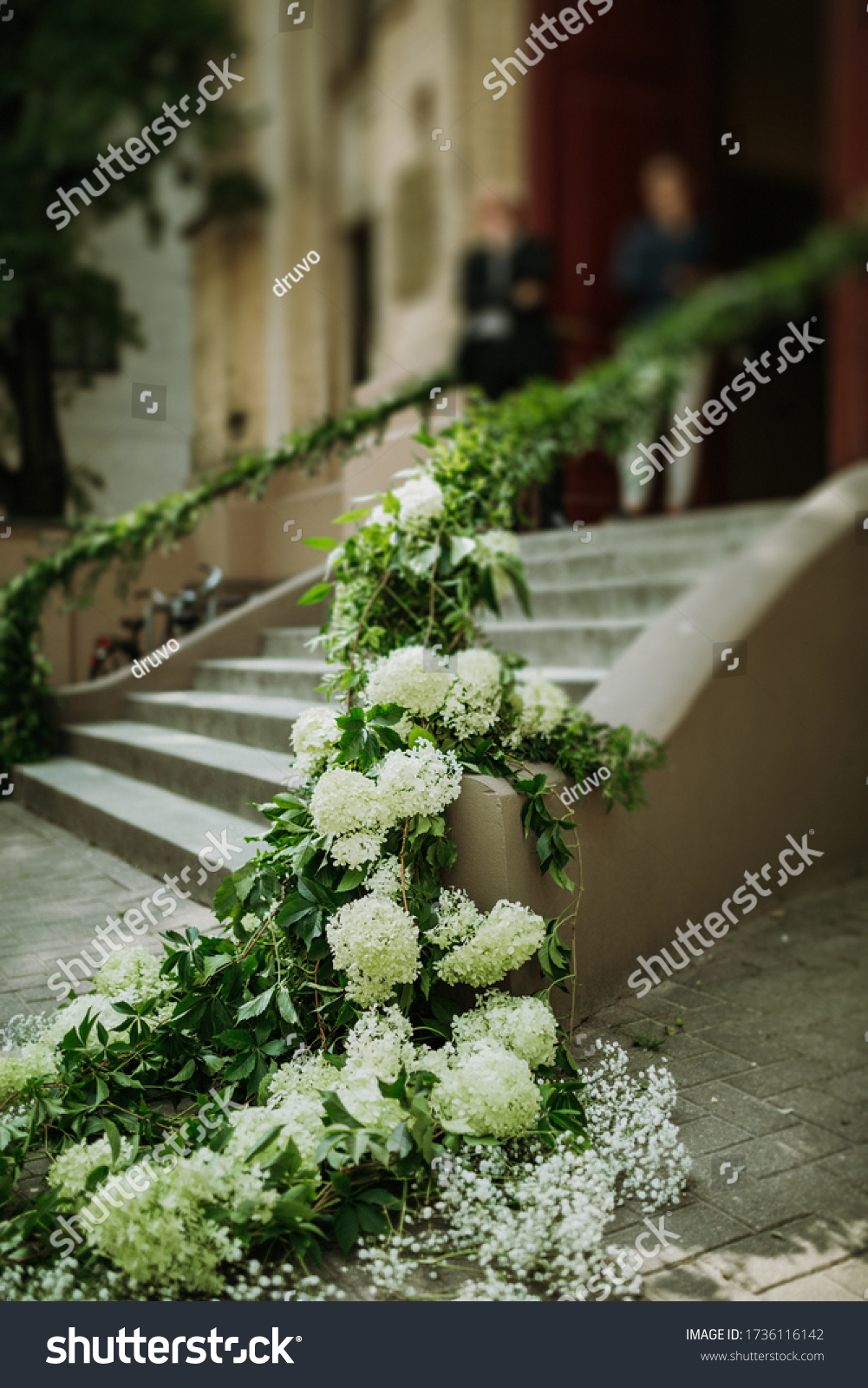 Details Wedding Day Church Entrance Wedding Stock Photo 1736116142