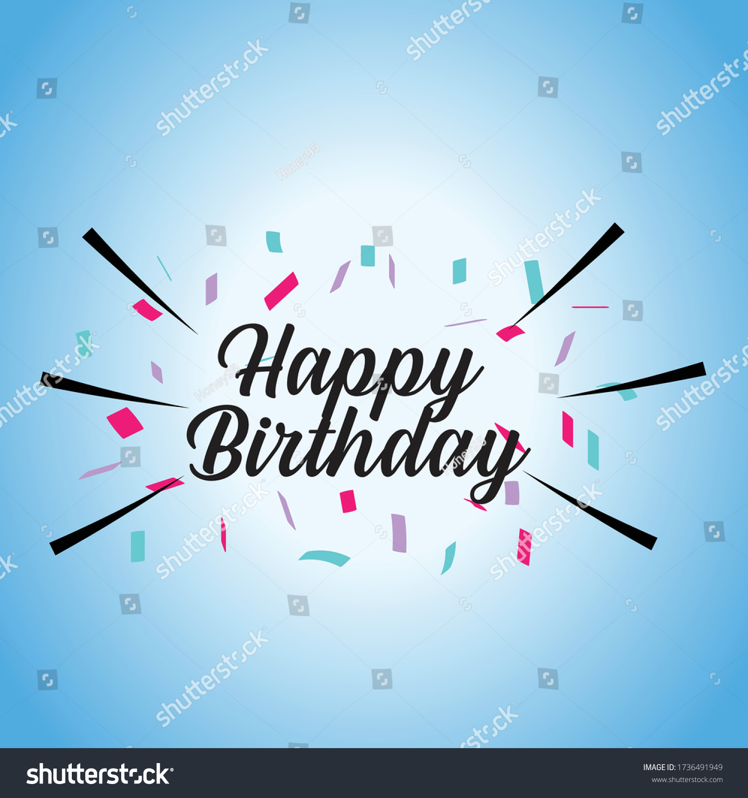 Happy Birth Day Wishing Post Design Stock Vector (Royalty Free ...