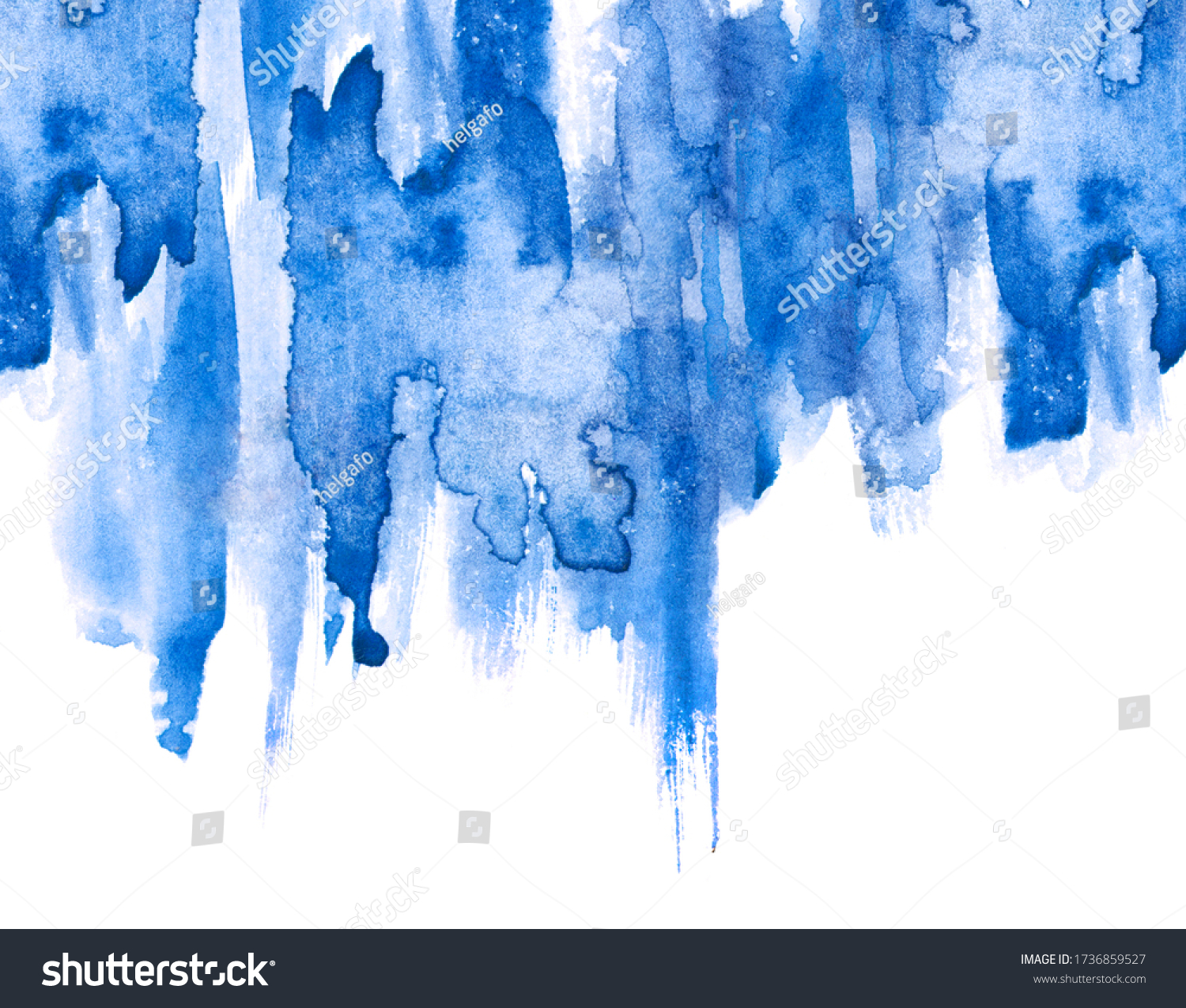 Watercolor Blue Background Blot Blob Splash Stock Illustration ...